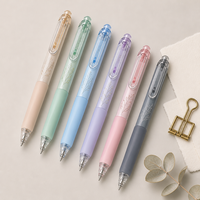 Pulpen Gel Netral Morandi Mute Press Kustom, Estetika Sederhana, Alat Tulis Lucu Kawaii, Ballpoint untuk Sekolah & Kantor, Tinta Cepat Kering