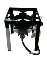 Quemador de Propano Portátil de Alta Resistencia para Exteriores, Regulador de 10 PSI, Estufa de Gas Ligera de Hierro Fundido, Caldera para Langostas de 50000 BTU, Manual