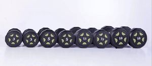 Haltères hexagonaux en fer noir recouverts de caoutchouc pour usage domestique, ensemble de poids réglables de 5 à 115 lb - Product Image 6