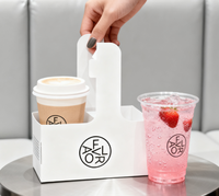 Porte-gobelet Vente en gros 2/4 Café Boisson chaude Lait Thé Porte-gobelet à emporter Transporteur Plateau Emballage