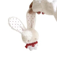 Mini peluche lapin ange apaisant mignon, breloque de sac écologique, porte-clés lapin, pendentif en peluche