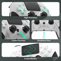 Manette de jeu sans fil avec télécommande, double vibration, fonction turbo, bouton de sauvegarde, gyroscope six axes pour console PS3 PS4
