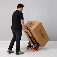 Chariot à main pliable à 6 roues robuste et réglable pour monter les escaliers, cadre en métal, chariot de transport OEM, outils