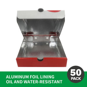 14-дюймовая смазкостойкая коробка для пиццы | Безопасная для микроволновой печи и морозильной камеры | Индивидуальная печать логотипа - Product Image 2