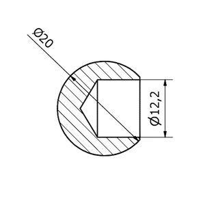 หมวกแก๊ปทรงกลมสำหรับ C110031 Ø 12สแตนเลส Aisi 304ผิวซาตินสำหรับรางเดือยและตัวยึด - Product Image 2