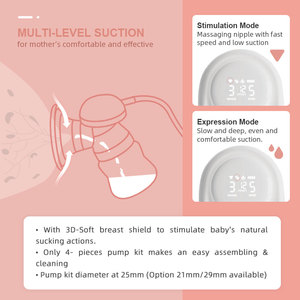 HORIGEN offre spéciale de produits <span class=keywords><strong>pour</strong></span> bébés pompe d'allaitement automatique souple à pompage 3D meilleur tire-lait électrique abordable - Product Image 5
