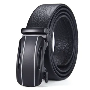 Factory main product fashion men's leather belt with zinc alloy buckle export quality leather belts