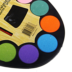 Ensemble de peinture à gâteaux d'<span class=keywords><strong>aquarelle</strong></span> à l'huile, 12 couleurs unies et rondes avec <span class=keywords><strong>palette</strong></span> de peinture en plastique pour la vente en gros - Product Image 5