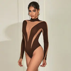 DGD042107 yeni tasarım spor Bodysuit kadınlar için seksi tek parça kıyafet ile yüksek kalite