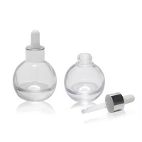 Kugelförmige Gradient Mattglas-Tropfflasche 15ml 30ml 50ml für Serum Ätherisches Öl Kosmetikverpackung Großhandel