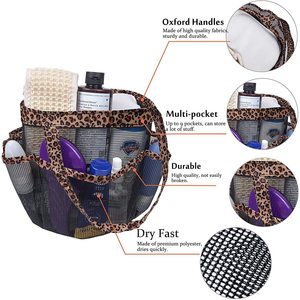 Neceser de malla colgante, organizador de almacenamiento, azul, negro, plegable, para uso en el baño y viajes - Product Image 4