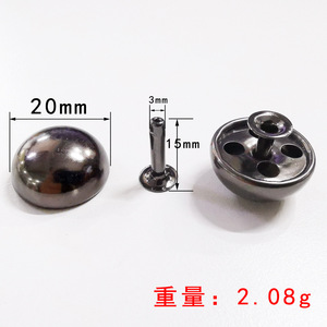Rivets ronds Jin Ming en fer plaqué, durables, perles dispersées pour la décoration de vêtements, chaussures, canapés et sièges de voiture - Product Image 4