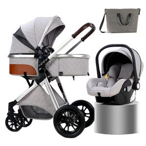 Poussette de voyage de luxe légère 2024 avec siège auto intégré, poussette 3 en 1, landau, siège auto, poussettes - Product Image 6