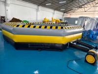 Jeu d'obstacles rotatifs gonflables pour adultes Jeu de poteau rotatif gonflable pour enfants Jeu de rotation gonflable