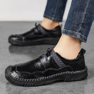 Chaussures pour hommes personnalisées en cuir italien, mocassins <span class=keywords><strong>pas</strong></span> chers pour hommes, cuir véritable, Sepatu Pantofel Pria de marque - Product Image 2