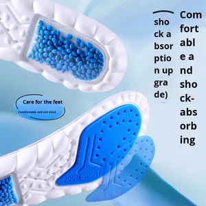 उच्च लोच खेल pu ज़ूम पॉपकॉर्न डिजाइन चल रहा बास्केटबॉल कुशन शॉक अवशोषण सांस लेने योग्य इनसोल्स - Product Image 3