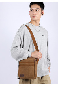 Sac à bandoulière unisexe en toile pour homme, style vintage, tendance, décontracté, léger, durable, sac d'été - Product Image 6