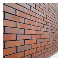 Briques en argile solide frittée rouge (résistantes aux acides et au feu) avec des caractéristiques d'angle et de finesse pour les projets de murs extérieurs contemporains