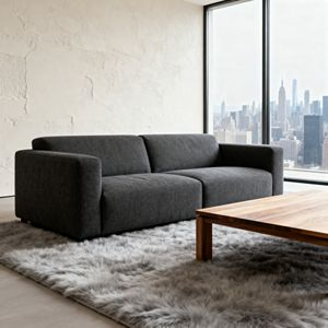 Conjunto de Sofá Modular Seccional Cuadrado Nórdico Personalizado con Estructura de Madera, Relleno de Esponja y Tapicería de Tela, Diseño Ecológico - Product Image 4