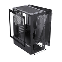 Lovingcool Factory OEM Boîtier pour PC de jeu Armoire pour PC ATX USB3.0 Boîtier d'ordinateur en verre trempé et tours Châssis de jeu tour moyenne