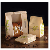 Pochette pour pain biscuit bonbon compostable de qualité alimentaire sac en papier kraft biodégradable en cellophane cellulose