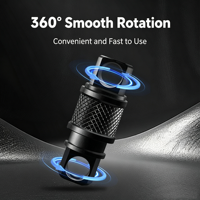 En stock, vente en gros, porte-clés robuste en alliage d'aluminium, pivotant à 360°, double, détachable, à dégagement rapide, pour EDC