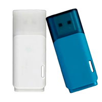 Clé USB portable en plastique coloré avec trou pour cordon, logo personnalisé imprimé, transfert de données stable pour usage quotidien