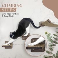 Nouvelle conception, hamac mural pour chat en bois écologique à motifs animaliers, perchoirs et étagères, meubles pour animaux de compagnie pour dormir