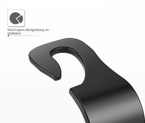 Plastic Seat Back Headrest <strong>Hooks</strong> Purse Hanging <strong>Cars</strong> Hanger Rear Storage Accessories Square Head Shape <strong>Car</strong> <strong>Hook</strong> - Product Image 2