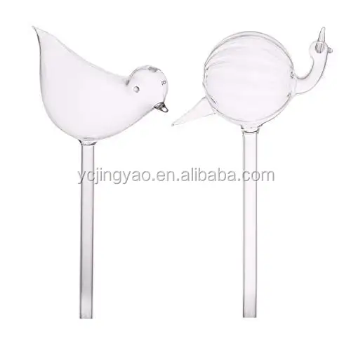 Plant Self Watering Globes Automatische Handgeblazen Glazen Water Lampen Mini Decoratieve Design, Vogel, Paddestoel, Slak