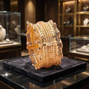 Joyería de Moda al por Mayor para Mujer, Brazaletes y Kadas de Lujo Chapados en Oro de 14K, 18K y 24K, Brazaletes Kada de Latón Rellenos de Oro - Product Image 2