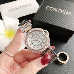 Reloj de Cuarzo para Mujer, Caja de Aleación, Correa de Cocodrilo, Estilo Ejecutivo, Fecha Perpetua, Diseño de Moda con Diamantes y Madreperla - Product Image 5