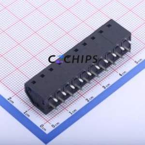 KFM736L-5.0-10P Spring Terminal Block Through hole Component (THT),P=5mm Connector 1x10P 5mm Black 10P - Product Image 2