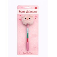 Regalo Empresarial Personalizable, Bolígrafo de Plástico de 0.7mm con Diseño de Árbol de Navidad y Pompón de Peluche, Tinta Azul/Negra, para Niños y Estudiantes