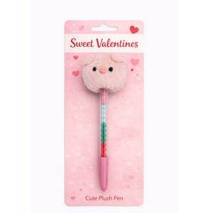 Cadeau d'affaires : Stylo bille en plastique 0,7 mm avec pompon en peluche motif sapin de Noël pour enfants et étudiants - Product Image 2