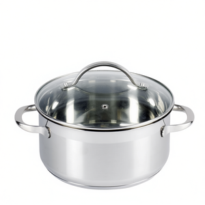 KARL KRGER Roasting Pot 2.5 L Stainless Steel <b>With</b> Glass <b>Lid</b> For Even Cooking - Product Image 2