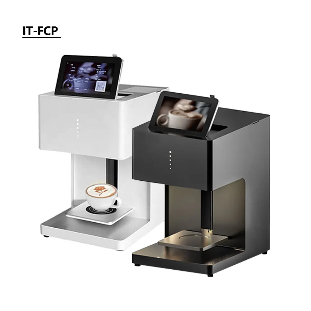 Kommerzielles Café Verwenden Sie einen essbaren Tinten kaffee drucker mit Selfie Photo 3D Digital Inkjet Food Cookie-Druckmaschine Latte Art