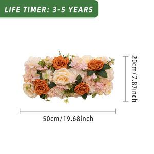 שורה רוז המרכזי חתונה שלב הרצפה שורה של פרחים רקע קשת מלאכותית - Product Image 4