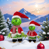 Vente en gros usine transfrontalière Poupée en peluche Monstre vert du Grinch de Noël Jack Green NS250248 Nanshen Polyester Meilleure vente