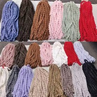 Guirlande de pompons en fourrure synthétique de lapin, doublure en velours, ornement pour coiffure, tresse décorative haut de gamme pour vêtements, vente en gros