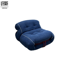 Fauteuil paresseux en tissu velours côtelé de style nordique, rembourrage haute résilience, chaise de loisirs confortable pour salon et réception