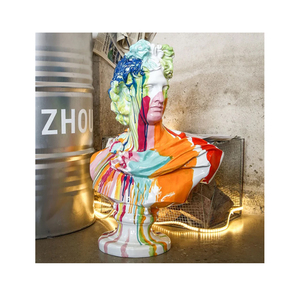 Graffiti personnalisé <span class=keywords><strong>David</strong></span> Statue Buste <span class=keywords><strong>David</strong></span> Buste Graffiti Toile Peinture Nordique Peint personnage sculpture décoration - Product Image 1