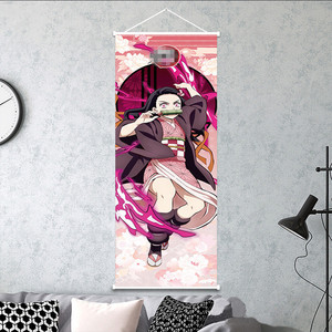 15 styles de bannières murales personnalisables avec des images de démons Kimetsu Kamado <span class=keywords><strong>Nezuko</strong></span> Kanroji, bannières murales suspendues, affiches, défilements muraux d'anime - Product Image 4