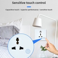 Enchufe Inteligente Universal WiFi Tuya/Homekit/Matter, Panel Táctil, Control Remoto por Aplicación, Control por Voz Alexa para Automatización del Hogar Inteligente