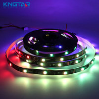 Tiras de Luces LED Cortables WS2811 RGB Inteligentes IP20 Resistentes al Agua 5M/Rollo Regulables con Flujo de Color para Decoración del Hogar