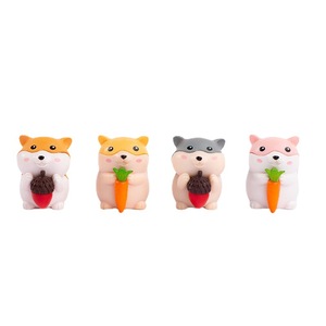 Depeng Crafts Cartoon Animal Figurines Plastic Ornament Carrot <b>Mouse</b> Sitting Chair Decor - Product Image 5