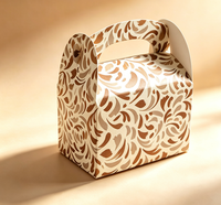 Scatola Regalo Pieghevole Personalizzata in Carta Riciclata Eco-Friendly con Manico, Riutilizzabile, in Cartone, per Caramelle, Biscotti, Piccoli Regali, OEM