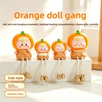 Poupée suspendue en résine en forme d'orange de dessin animé, style pastoral, décoration créative pour la maison, chambre et entrée, directement de l'usine