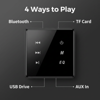 Amplificateur audio mural Zhiku Home 2.0 canaux en plastique avec prise en charge USB/carte SD, lecteur de son stéréo standard 86, pour maison intelligente et son d'ambiance