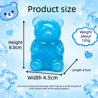 Nouveau Ours en Gomme Moulable DIY, Boule Moelleuse Sans Rebond, Son Croquant, Jouet Anti-Stress, Ours Gommeux Moelleux pour Slushie, Jouet Fidget